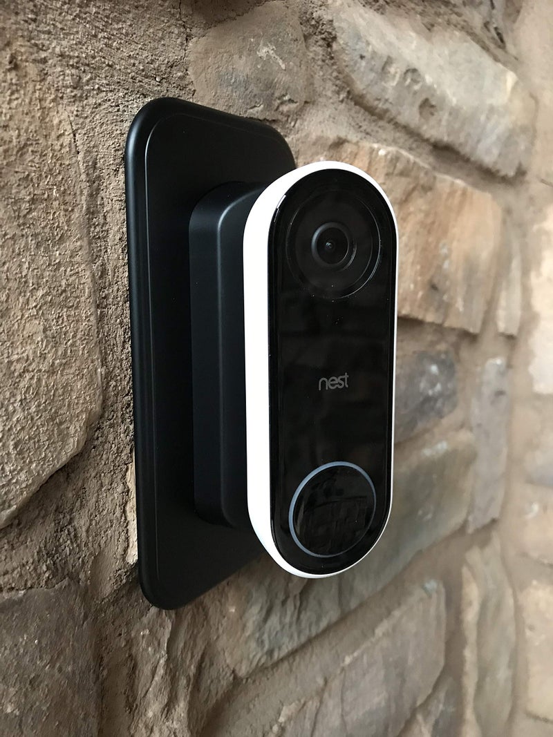 Ade Advanced Optics Wall Plate and 30 Degree Angled Mount Combo for Nest Hello - Black - Image 1